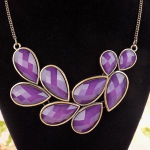 purple statement necklace